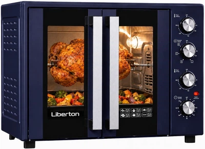 Електрична піч з конвекцією та роженом Liberton LEO-600 DARK BLUE