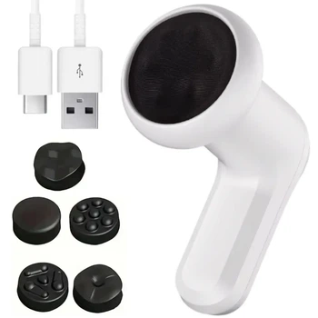 Антицеллюлитный массажер для тела + 5 насадок, USB, YX-720, Белый