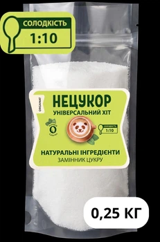 Нецукор Универсальный Хит 1:10 250г натур. - не горчит, для диетического питания и похудения