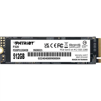 Накопитель SSD 512GB Patriot P-320 M.2 PCIe 3.0 x4 NVMe 3D NAND (P320-P512GM28)