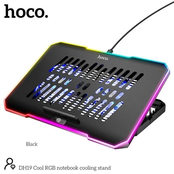 Куллер для Ноутбука HOCO Cool RGB notebook cooling stand DH19 |360x255x28mm, 17", 2usb, 10 RGB Modes| 4945625