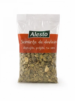 Насіння гарбуза Лущене Alesto Pumpkin seeds Seminte de Dovleac Salt Алесто Відбірне несмажене з Сіллю 100г