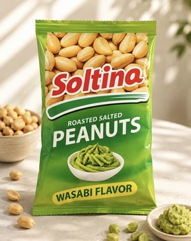Арахіс смажений солоний Soltina Roasted Salted Peanuts Wasabi Flavor Солтіна з смаком Васабі 100г