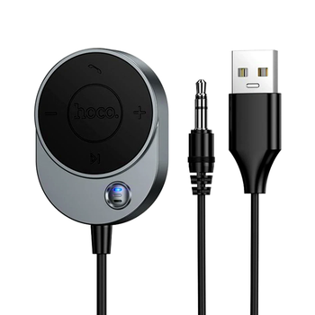 FM-трансмиттер Hoco E150 AUX Bluetooth приемник для автомобиля с управлением музыкой и звонками через кабель