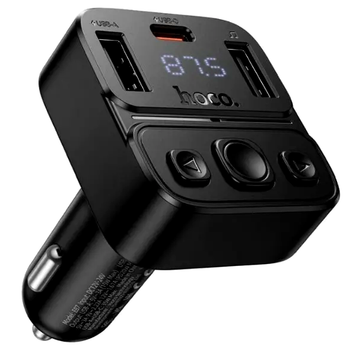 FM-трансмиттер Hoco E87 Delta Bluetooth для автомобиля с быстрой зарядкой 35Вт и чистым звуком