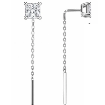 Серьги-протяжки серебряные с фианитами Silver Style (32841.44 sku:2300104226428)
