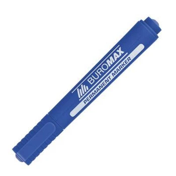 Маркер Buromax Permanent "JOBMAX", round tip, blue