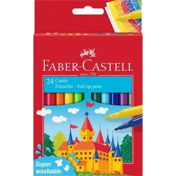 Фломастеры Faber-Castell Замок Felt tip pen Castle в картонной коробке 24 цвета