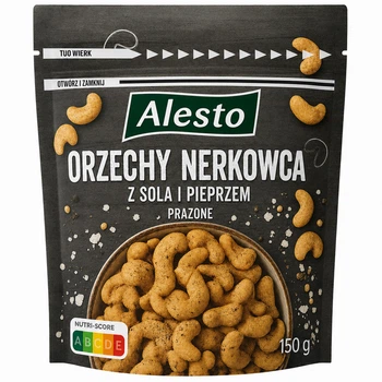Орехи Кешью Жареные с солью и перцем Alesto 150 г