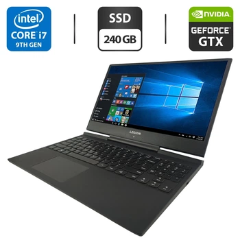 Игровой ноутбук Lenovo Legion Y545 / 15.6" (1920x1080) IPS / Intel Core i7-9750H (6 (12) ядер по 2.6 - 4.5 GHz) / 16 GB DDR4 / 240 GB SSD / nVidia GeForce GTX 1660 Ti, 6 GB GDDR6, 192-bit / WebCam б/у