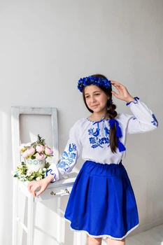 Спідниця для дівчинки Традиційна синя 110