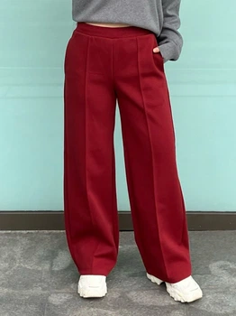 Спортивные штаны женские Uniqlo 248861498 S Бордовые (1160853491)