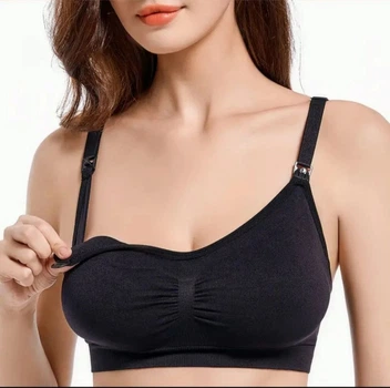 Топ з кліпсами для годування чорний 2XL топчорн