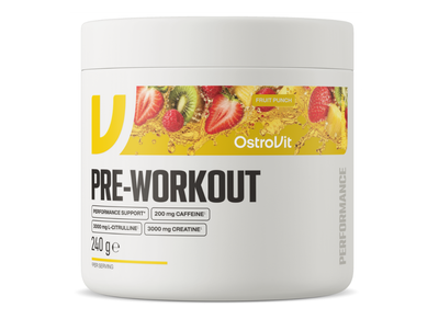 Передтренувальний комплекс Pre-Workout OstroVit 240 грам смак Фруктовий пунш