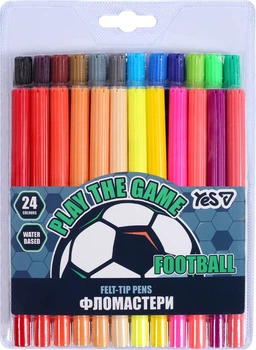 Фломастеры Yes Football 24 цвета (650602) (5056574472229)