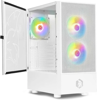 Корпус для ПК EMPIRE GAMING Sapphire ARGB Mid Tower (OE-CA-31WT) белый, ATX/Micro-ATX/ITX, 3×120 мм RGB