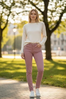 Джинсы Skinny женские United Colors of Benetton 158850 36 Розовые (2200004312064)