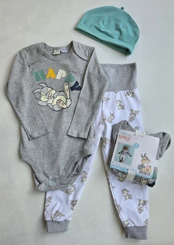 Детский костюм-тройка Disney Baby 86-92 см серый с белым 506571