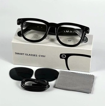 Смарт очки Smart AI Glasses CY01 с фото и видеосъемкой Full HD камера 4GB и дополнительными солнцезащитными линзами