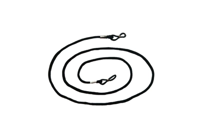 Шнурок для очков текстильный с силиконовыми петлями Sizam 68,5 см черный