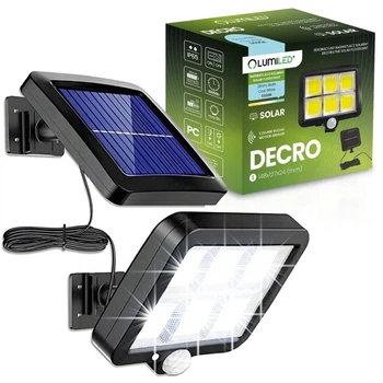 Солнечный LED-прожектор Lumiled DECRO 5 Вт 800 лм с датчиком движения IP65 пластик черный