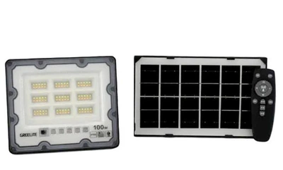 Уличный фонарь на столб + солнечная панель JX-007-100W (с пультом)
