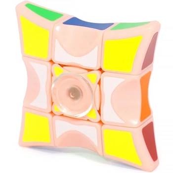 Головоломка Rubik's Cube Fingertips Spinner АБС-пластик компактна 8 см пастельний рожевий блакитний