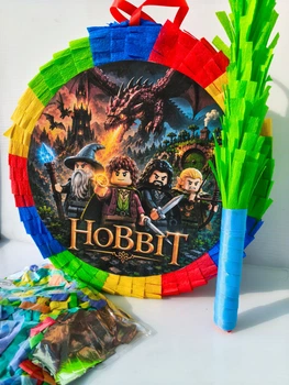 Піньята Казковий світ Lego Hobbir 35*35*12 +біта