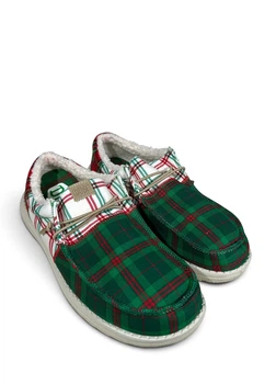 Мокасини Hey Dude Wally Tri Tartan Plaid (43472-3ZK), Зелений, Розмір 43 (US М10), устілка 28 см