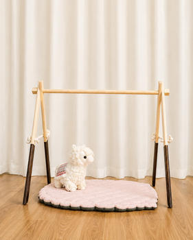 Напольный мобиль без игрушек Стойка Baby Gym Детский игровой тренажер Тёмно-коричневый