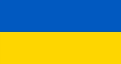 Флаг Украины 90*60 см желто-голубой атласный
