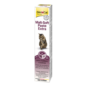 Паста GimCat Every Day Malt-Soft Paste Extra для кошек, выведение шерсти из желудка, 50 г