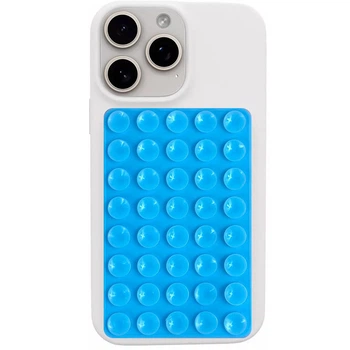 Тримач-присоска для телефону Double Side Silicone 100*64мм Light Blue