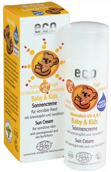 Детский солнцезащитный крем Eco Cosmetics SPF 45 с экстрактом граната и облепихи 50 мл (4033981732079)