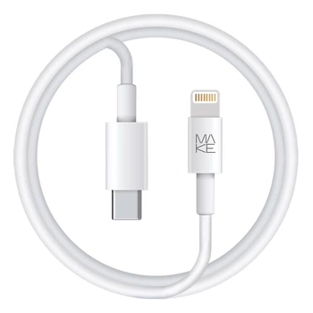 Кабель MAKE Type-C to Lightning PD 20W 1.2м TPE White