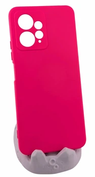 Чехол Silicone Case Box для Xiaomi Redmi Note 12 4G бампер с микрофиброй розовый