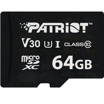Картка пам'яті MicroSDXC 64 GB UHS-I/U3 Class 10 Patriot VX R90/W80MB/s (PSF64GVX31MCX) ( 13255 )