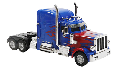 Трейлер на радиоуправлении с подсветкой и мелодиями Trucks Синий с красным