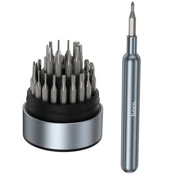 Набор отверток Hoco UT11 31 в 1 магнитная ручка 10,6х5,7 см PC алюминий Deep space gray