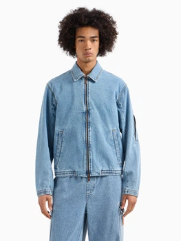 Куртка джинсовая мужская Armani Exchange 836943124 S Голубая (1160617282)