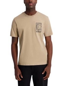 Футболка бавовняна чоловіча Karl Lagerfeld 842063234 XL Бежева (1160627346)