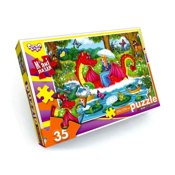 Пазлы мягкие 35 элементов для детей от 3 лет сказки картон пена Danko Toys MC-8169