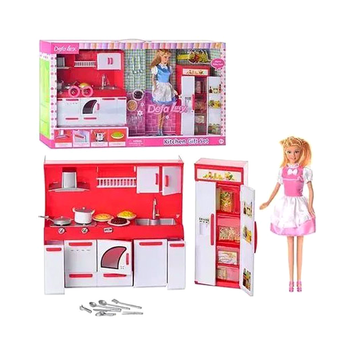 Кукла с аксессуарами кухня для сюжетно-ролевых игр 1 шт Defa Lucy MC-6246