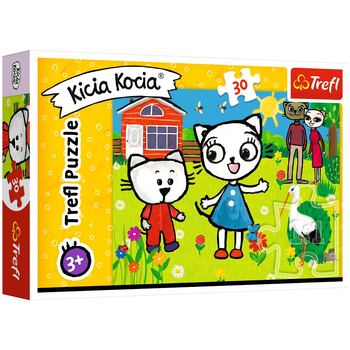Пазли Котячі пригоди 30 елементів для дітей 27х20 см картон Trefl MC-5544