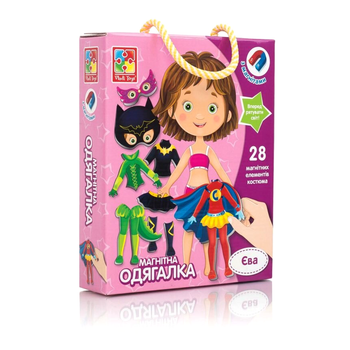 Розвивальна гра магнітна одягалка для дітей 28 елементів Vladi Toys MC-5296