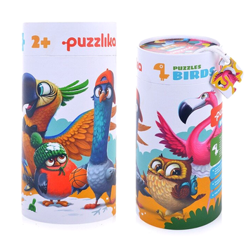 Пазлы 5 в 1 25 элементов для детей развивающие Птички картон Puzzlika MC-5151