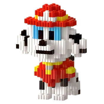 Конструктор 3D PIXEL BUILDING BLOCK 560 деталей для дітей від 6 років Щенячий патруль Маршал MC-9032