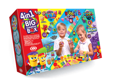Набор для творчества тесто для лепки кинетический песок аксессуары 4в1 Danko Toys MC-5661