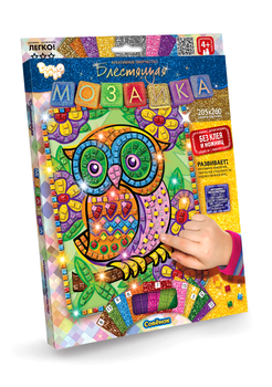 Набор для творчества Блестящая мозаика совеня для детей 4 года Danko Toys MC-6402