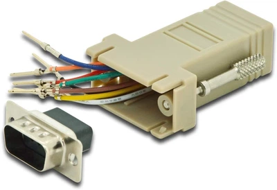 Перехідник обладнання Lucom COM(DB9) RS232-RJ45 UTP5e M/F Assemble Kit (RS232 over TP) сірий(62.09.8554)